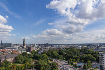 Stadt-Panorama  von Hamburg, Deutschland 