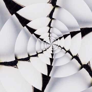 Old vintage clock abstract francal infinity background. Droste effect