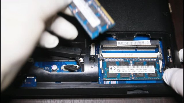 Repairing a computer or notebook Unlock the hard disk and RAM.