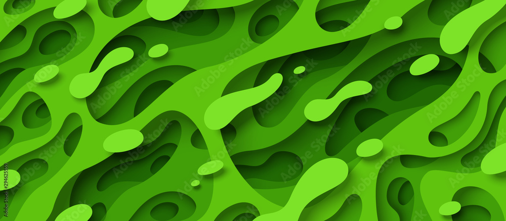 Wall mural 3d abstract background with paper cut shapes. vector design layout for business presentations, flyer