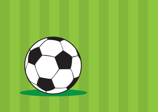 Soccer Ball Green Vector Background Design