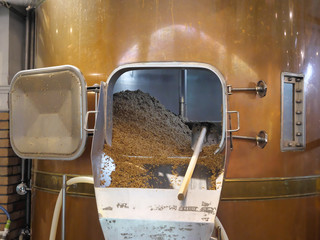 Beer production process-fermented and stored