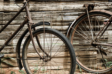 Fototapeta na wymiar detail image of Retro vintage bike