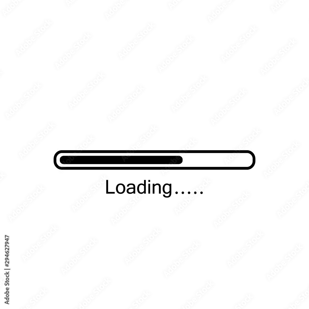 Poster system software update and upgrade concept. loading process screen. vector illustration