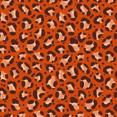 Leopard seamless pattern. Animal vector background.