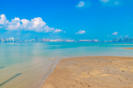 Cityscape of Zhanjiang Bay, Guangdong Province, China