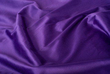 Purple Elegant fabric texture, abstract backdrop and modern pastel colours concept - Purple soft silk waves, flatlay background