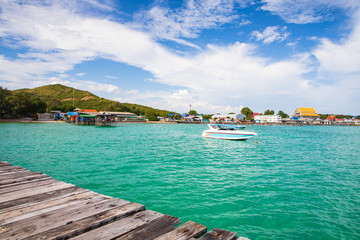 The village of fisherman in the bay of Thailand.