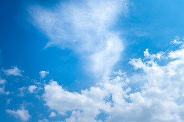 Beautiful relaxing blue sky and clouds