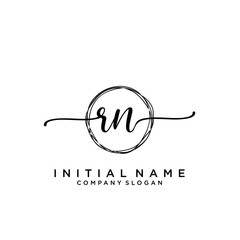 Obraz premium RN Beauty vector initial logo, handwriting logo.