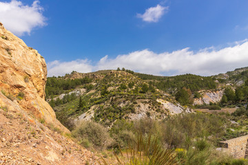 landscape of the Rambla de Hirmes area in Beninar (Spain)