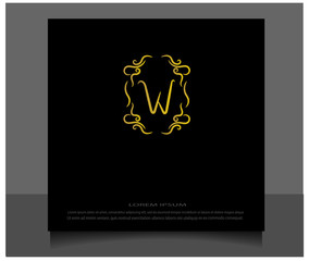 W initial letter vintage logo, modern logo template with simple design. Eps 10.