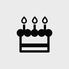 Birthday cake icon. EPS vector file