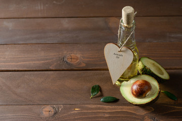Avocado oil in bottle