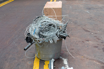 Cables in Bucket