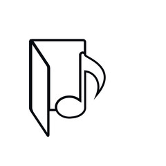 musical notes icon trendy flat design