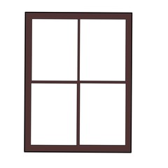 wooden frame isolated on white window
