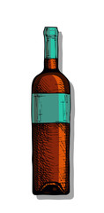 illustration of wine bottle