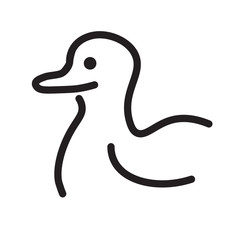 duck bird icon- vector illustration