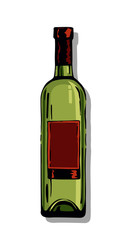 illustration of wine bottle