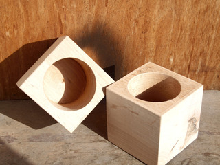 wooden geometric shapes