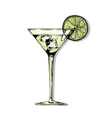 illustration of cocktail glass