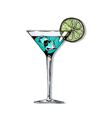 illustration of cocktail glass