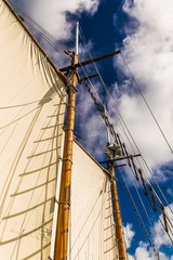 Obraz premium Klassische Segelyacht Takelage