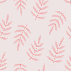 Seamless pattern with leaves. Bed linen, wallpaper, paper, fabric.