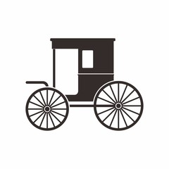 Fototapeta na wymiar Old antique buggy logo design template vector illustration