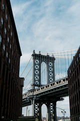 Obraz premium Most na Manhattanie z Dumbo Brooklyn