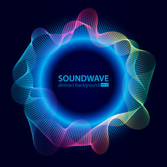 Soundwave vector abstract background. Music radio wave. Sign of audio digital record, vibration, pulse and music soundtrack. - obrazy, fototapety, plakaty