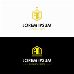 Inspiring company logo designs from the initial letters AN  logo. -Vectors