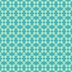 Green Seamless Floral Pattern, Vector