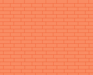 Flat design vector: Orange brick wall for your design.