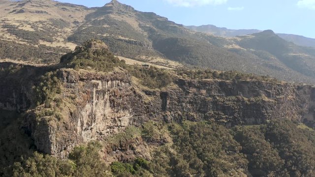 Aerial Shot Of Simien Mountains And Cliffs In Ethiopia