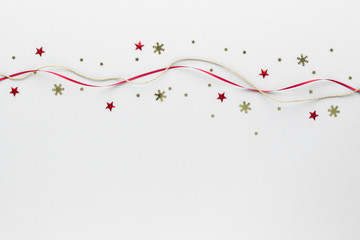 Christmas composition . star Top view background copy space for your text. Flat lay .