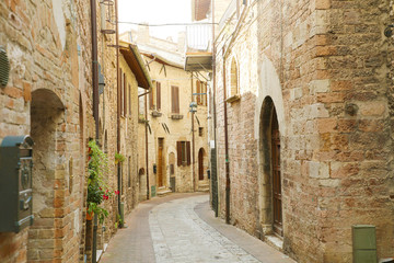Cozy old Italian street in the heart of Italy.