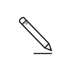 pencil icon vector trendy style