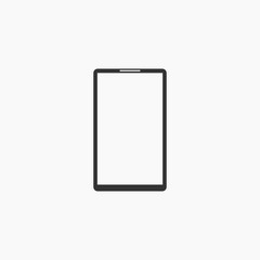 Smartphone vector illustration icon Flat style. blank screen Mobile phone on white background. Element of communication and technology Concept.