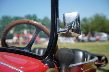Details of old cars on a vintage car show in Bavaria