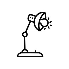 table lamp icon vector collection