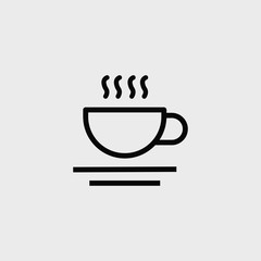 Tea or coffee cup icon. EPS vector file.