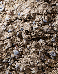 Crushed sand at a construction site