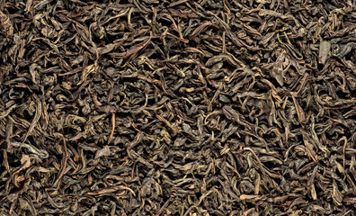 image of large sheets of black tea close-up