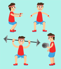 Cartoon Fitness Character