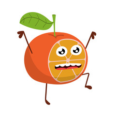 Cheerful, cute, orginal orange figures cartoon character