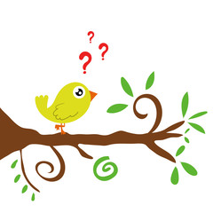 cute birds on a tree