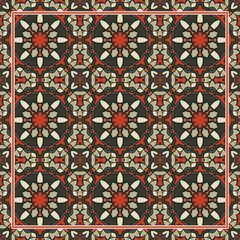 Seamless pattern .Vector illustration. Use this pattern in the design of carpet, shawl, pillow, textile, ceramic tiles 