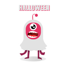 Obraz premium Spooky and Cute Halloween Monsters
